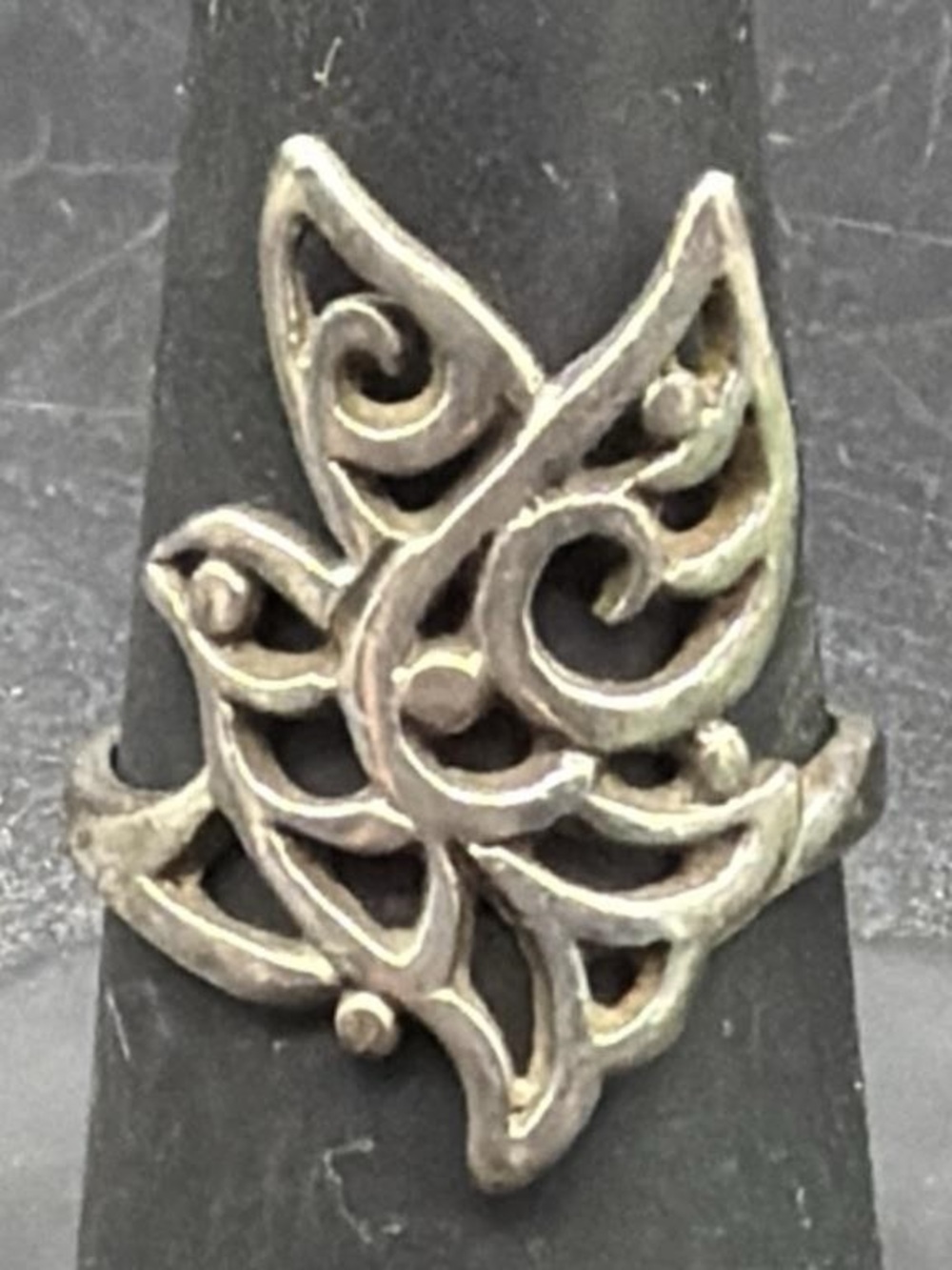 Retired James Avery Sterling Silver Open Scroll Peace Dove Ring Size 7 + Box